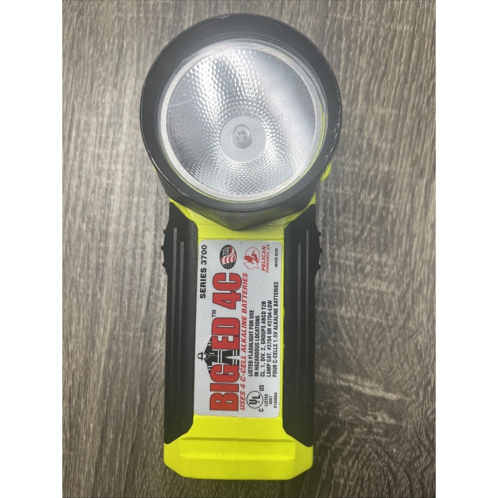 PELICAN BIG ED 4C 3700 Series FIREFIGHTER EMERGENCY FLASHLIGHT UL Hazardous EUC!